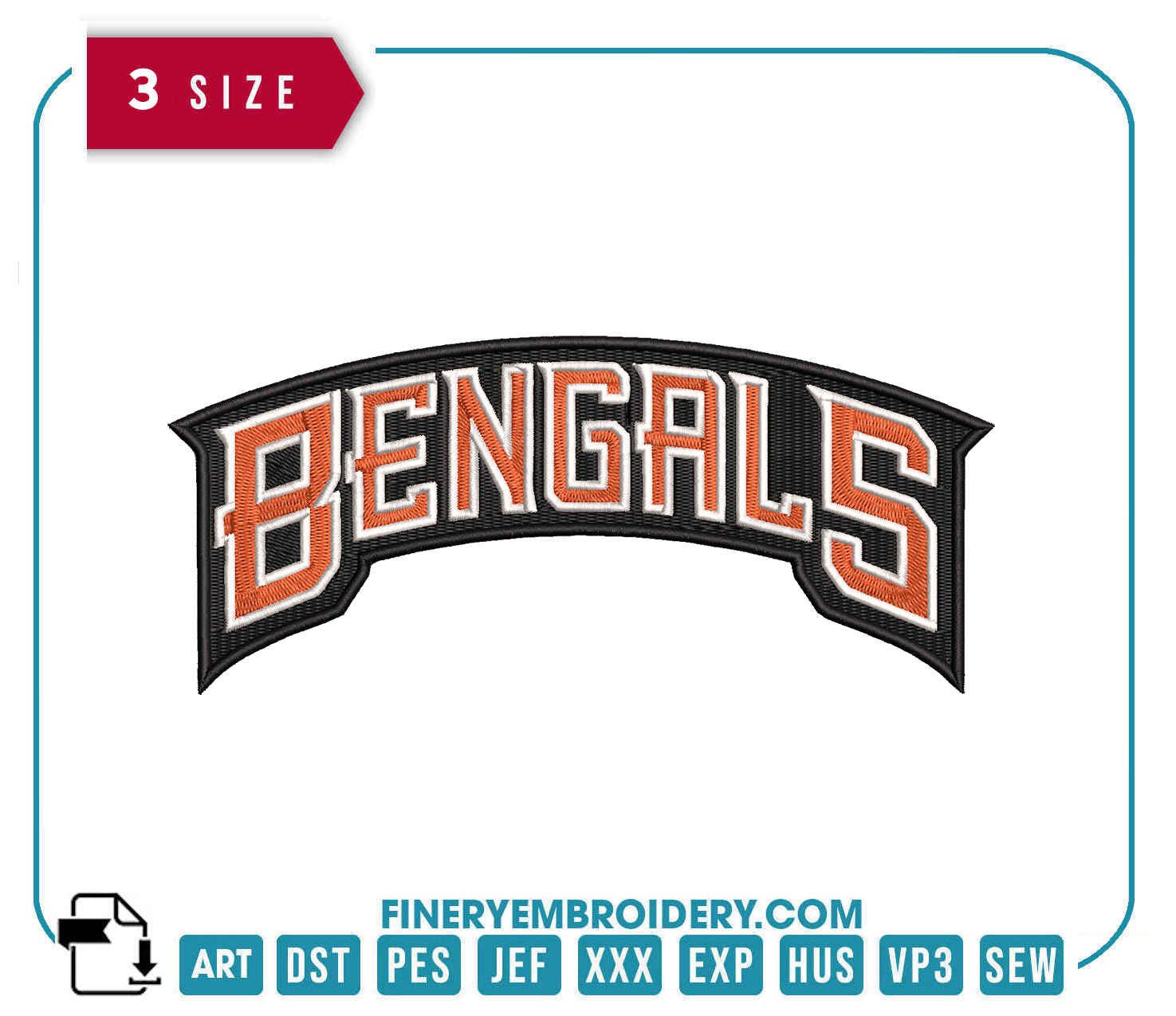 Cincinnati Bengals Embroidery Design 8 - FineryEmbroidery