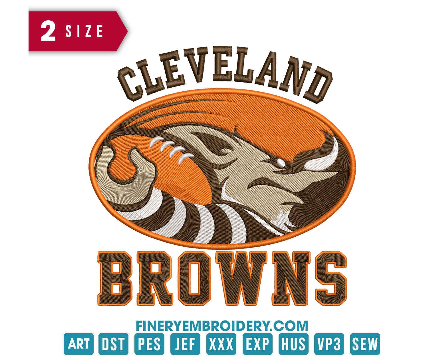 Cleveland Browns 1 : Embroidery Design - FineryEmbroidery