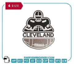 Cleveland Browns Team Player : Embroidery Design - FineryEmbroidery