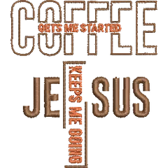 Coffee-and-Jesus-Keeps-Me - Embroidery Design - FineryEmbroidery