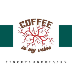 Coffee-in-My-Veins - Embroidery Design - FineryEmbroidery