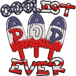 Coolest-Pop-Ever-USA-Flag - Embroidery Design FineryEmbroidery