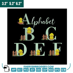 Chick Alphabet Embroidery Collection – Adorable Farmyard Charm from A to Z