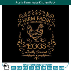 Rustic Farmhouse Kitchen Quotes Embroidery Pack