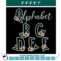 Mermaid Fantasy Embroidery Alphabet - A to Z Design Collection