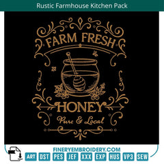 Rustic Farmhouse Kitchen Quotes Embroidery Pack