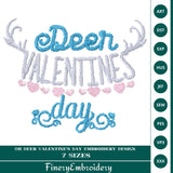 Oh Deer Valentine's Day Embroidery Design (7 Sizes) - FineryEmbroidery