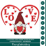 Valentine Love Gnome with Hearts