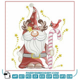 Festive Christmas Gnome Embroidery Pack – 11 Whimsical Designs - 3 sizes