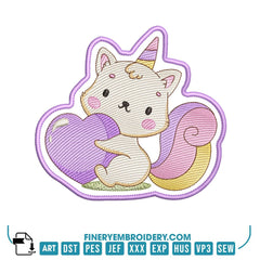 Adorable Unicorn Cat Embroidery Designs – 7 Magical Designs for Your Next Project