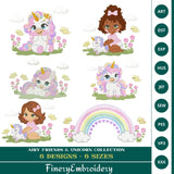 Fairy Friends & Unicorn Embroidery Designs Collection