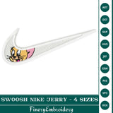 Swoosh Nike Jerry Embroidery Design – 4 Sizes