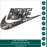 Attack on Titan Nike Swoosh Embroidery Design - Perfect for Anime and Sportswear Fans