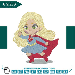 Super Heroes Embroidery Pack - 7 Designs in 6 Different Sizes