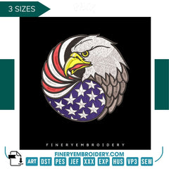 American eagle embroidery design