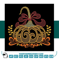 Fall & Halloween Embroidery Designs – 3 Patterns in 3 Sizes