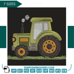 Tractor embroidery design– 7 Sizes
