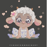 Cute Baby Lamb Embroidery Design – FineryEmbroidery - FineryEmbroidery