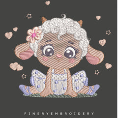 Cute Baby Lamb Embroidery Design – FineryEmbroidery - FineryEmbroidery