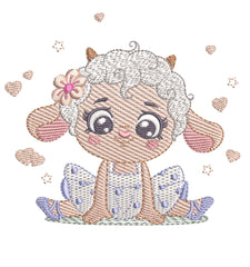 Cute Baby Lamb Embroidery Design – FineryEmbroidery - FineryEmbroidery