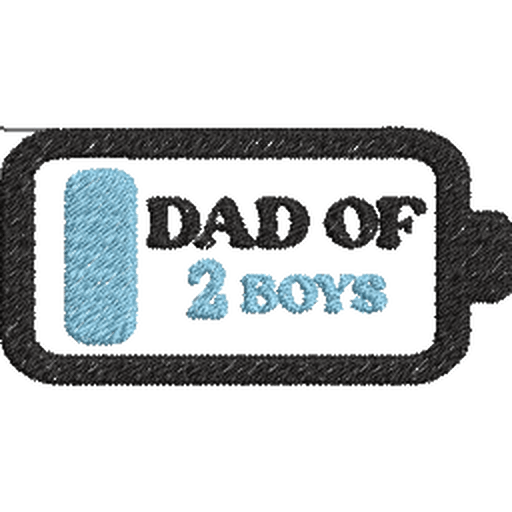 Dad-of-2-Boys - Father Embroidery Design - FineryEmbroidery
