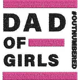 Dad-of-Girls-Outnumbered - Father Embroidery Design - FineryEmbroidery
