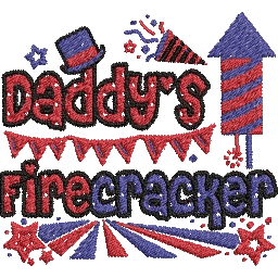 Daddys-Firecracker - Embroidery Design - FineryEmbroidery
