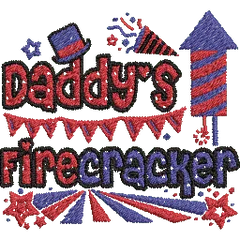 Daddys-Firecracker - Embroidery Design - FineryEmbroidery