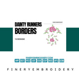 Dainty runners: Embroidery Design Pack - FineryEmbroidery