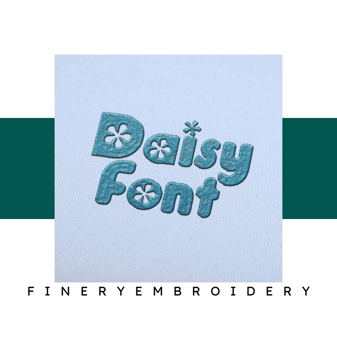 Daisy Embroidery alphabet Font Set - FineryEmbroidery