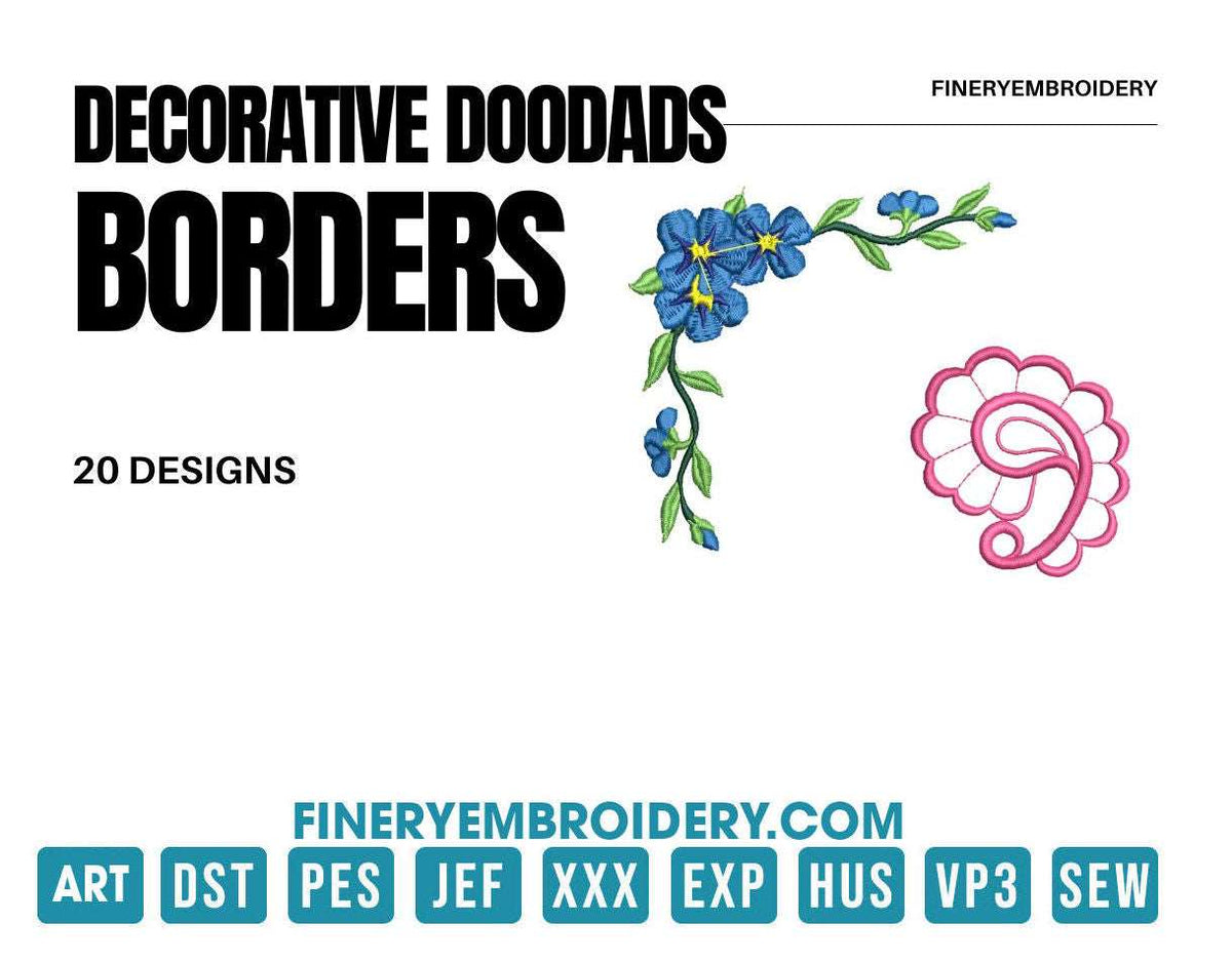 Decorative doodads: Embroidery Design Pack FineryEmbroidery
