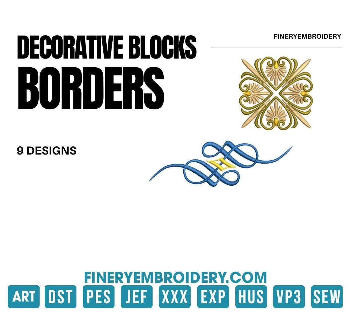 Decorative blocks: Embroidery Design Pack - FineryEmbroidery