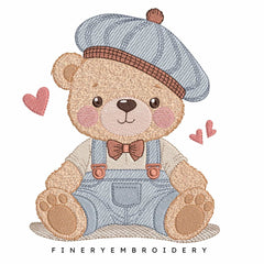 Delightful Teddy Bear  - Embroidery Designs - FineryEmbroidery