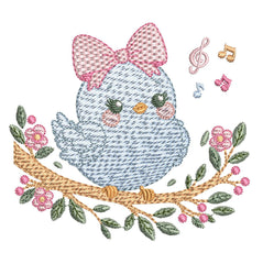 Delightful bird– 7 Sizes - FineryEmbroidery