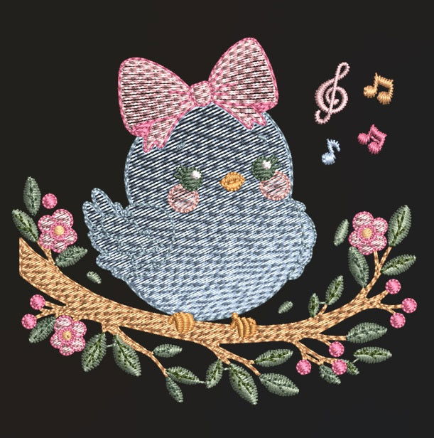 Delightful bird– 7 Sizes - FineryEmbroidery