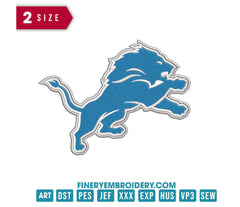 Detroit Lions 1 : Embroidery Design - FineryEmbroidery