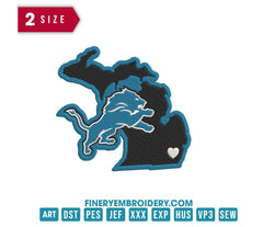 Detroit Lions 7 : Embroidery Design - FineryEmbroidery