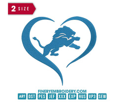 Detroit Lions 8 : Embroidery Design - FineryEmbroidery