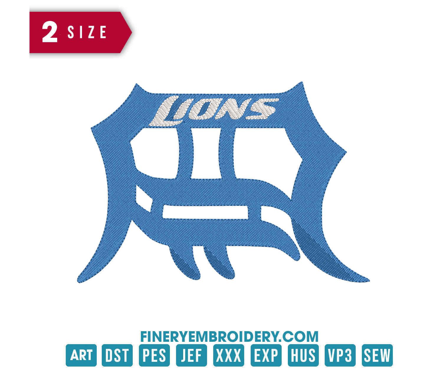 Detroit Lions 9 : Embroidery Design - FineryEmbroidery