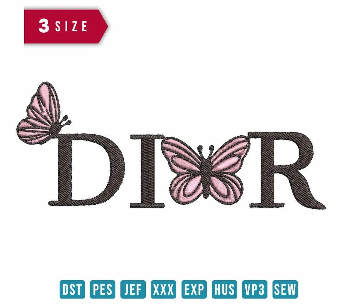 Dior Butterflies - Embroidery Design - FineryEmbroidery