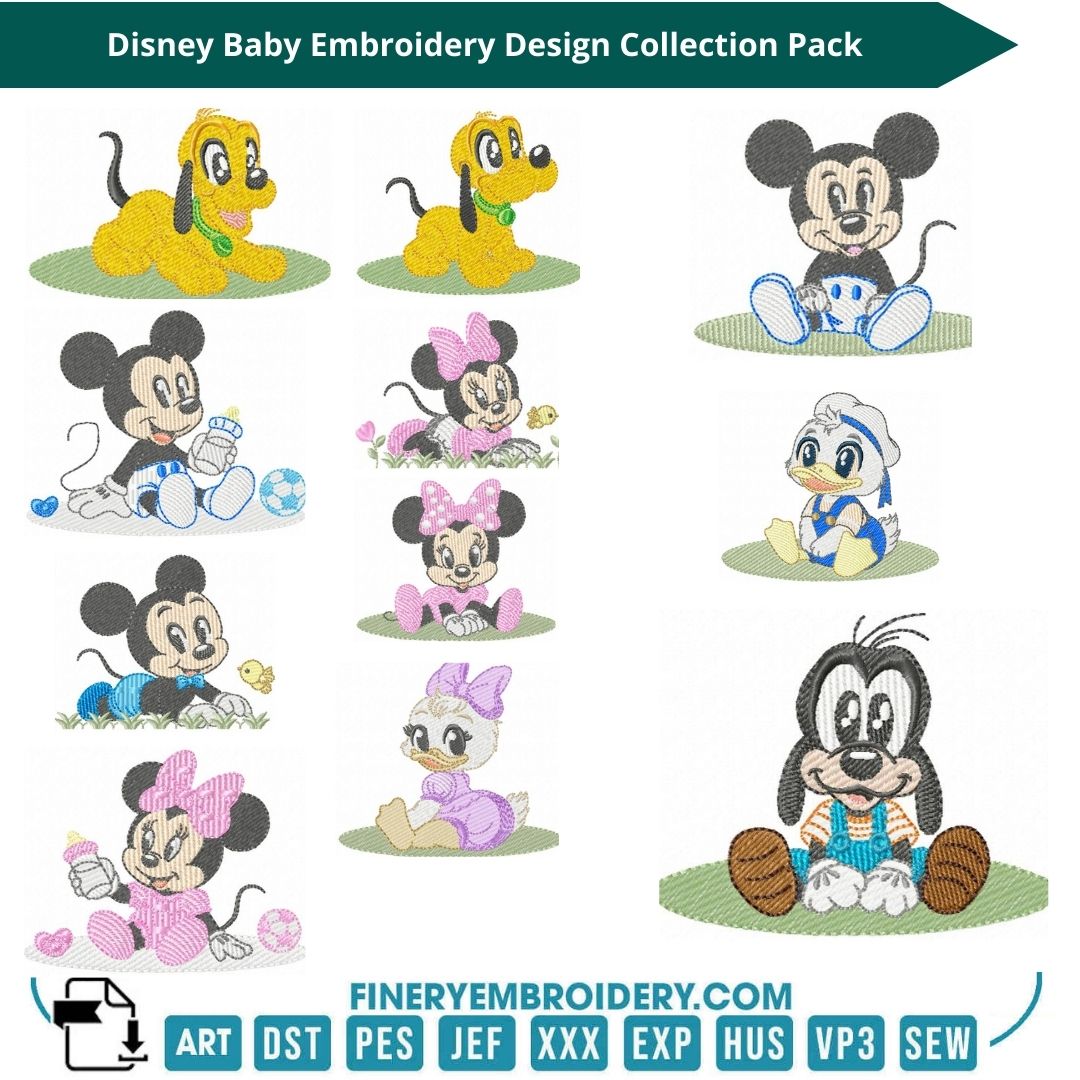 Disney Baby Embroidery Design Collection – 11 Patterns - FineryEmbroidery