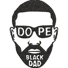 Dope-Black-Dad - Father Embroidery Design - FineryEmbroidery