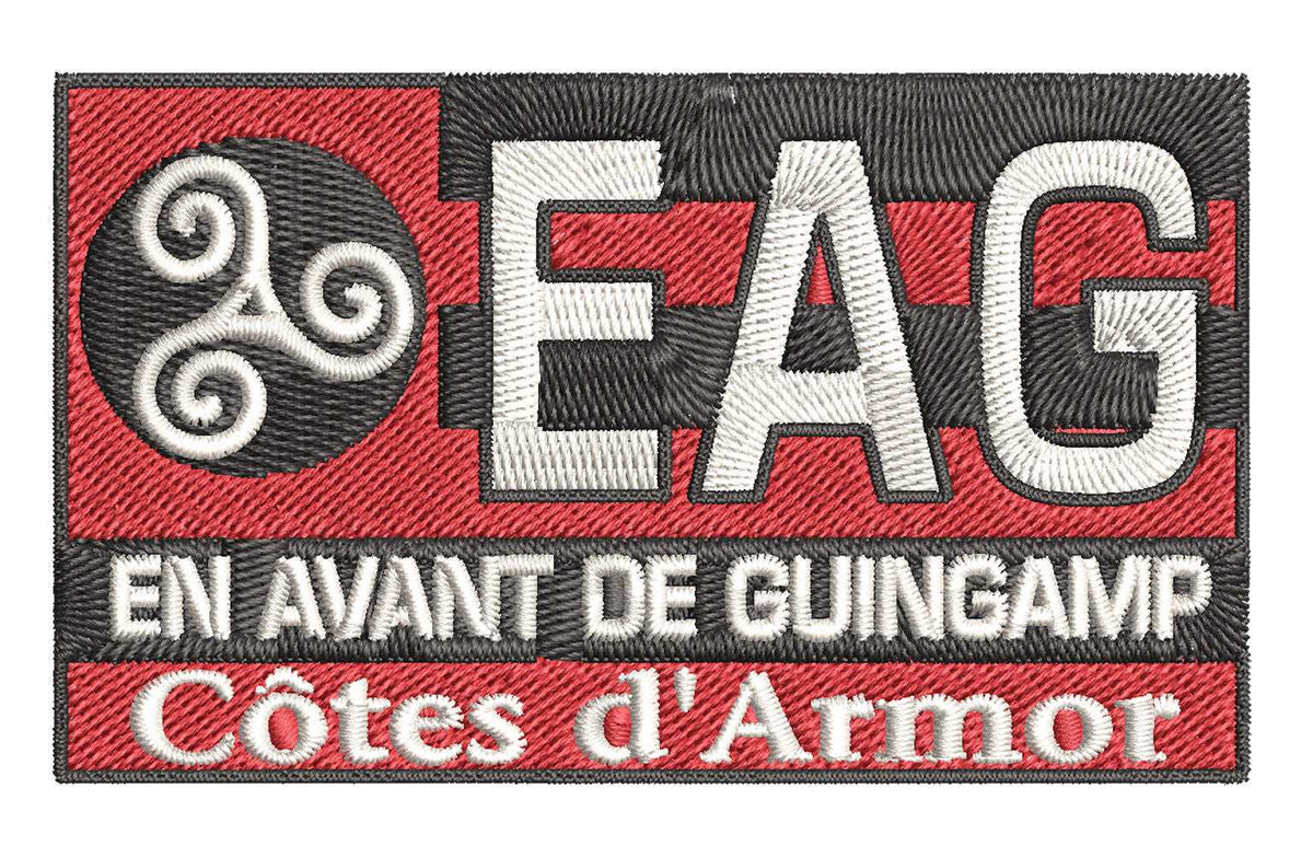 EA Guingamp Football Team: Embroidery Design | Embroidery Design | embroidery download, embroidery file, football, footfrance, pes embroidery file | FineryEmbroidery