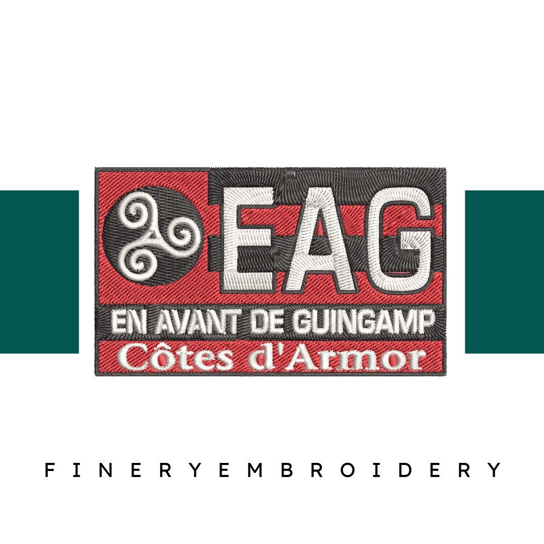 EA Guingamp Football Team: Embroidery Design - FineryEmbroidery