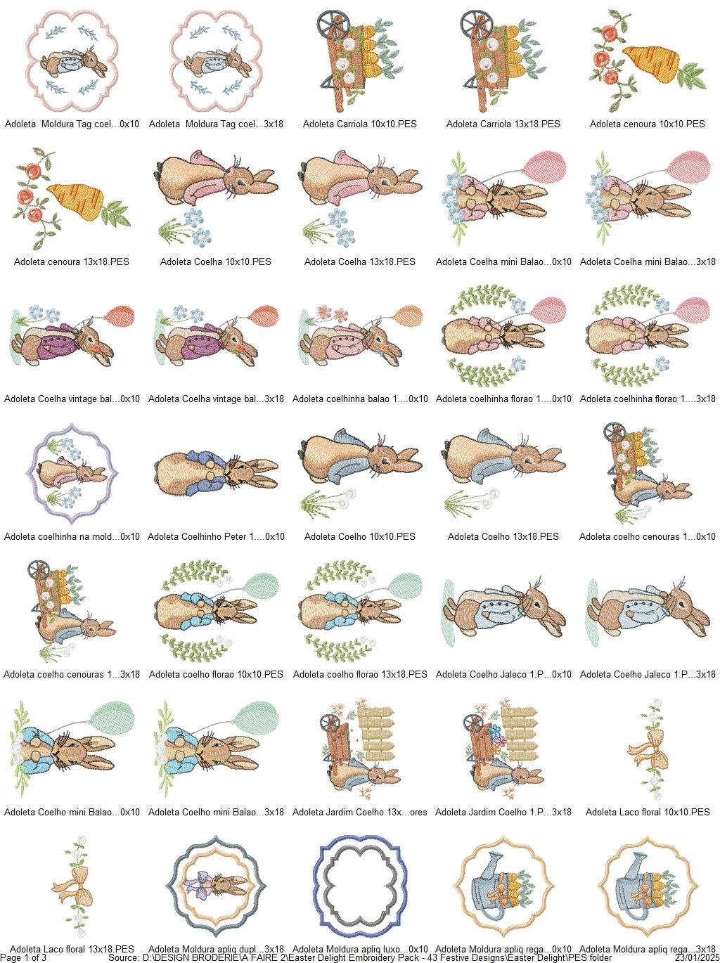 Easter Delight Embroidery Pack - 55 Festive Designs - FineryEmbroidery