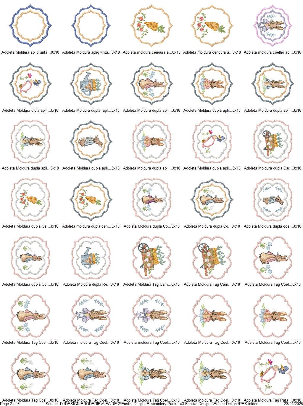 Easter Delight Embroidery Pack - 55 Festive Designs - FineryEmbroidery