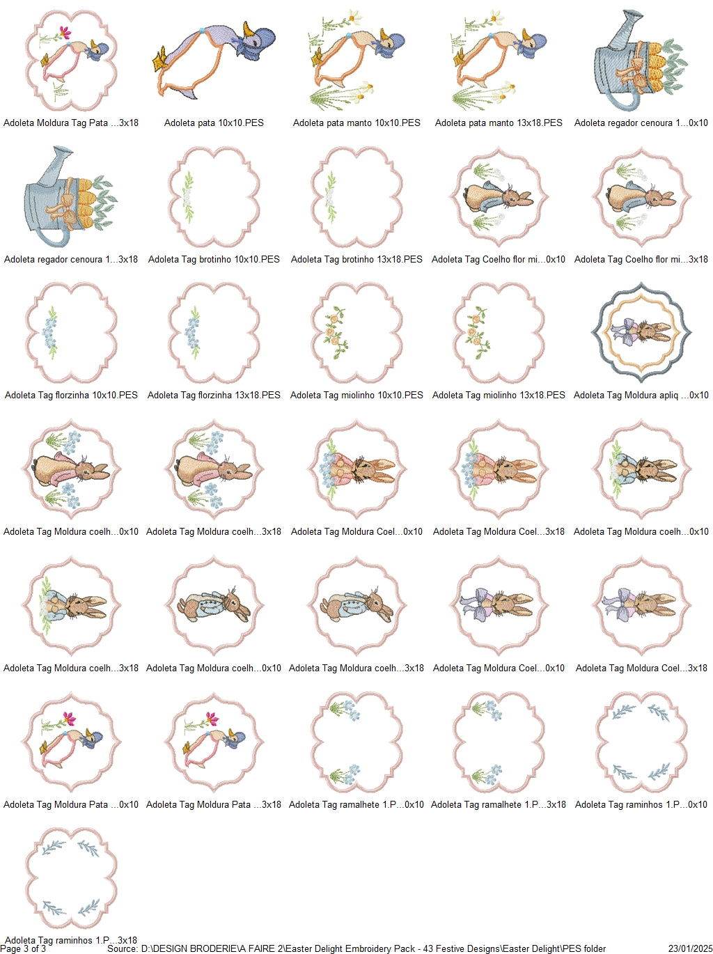 Easter Delight Embroidery Pack - 55 Festive Designs - FineryEmbroidery