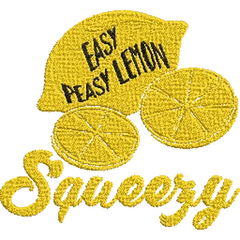 Easy-Peasy-Lemon-Squeezy-Summertime - Embroidery Design - FineryEmbroidery