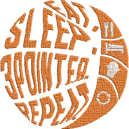 Eat-Sleep-3-Pointer - Basket Embroidery Design | Embroidery Design | basket, design embroidery, embroidery, embroidery design, embroidery download, embroidery file, pes design, sport | FineryEmbroidery