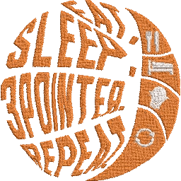 Eat-Sleep-3-Pointer - Basket Embroidery Design - FineryEmbroidery